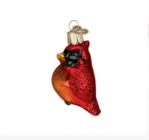NEW - Old World Christmas Glass Ornament - Mini Cardinal